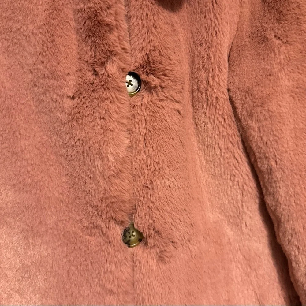 J. Crew Rose Pink Fur Teddy Coat
